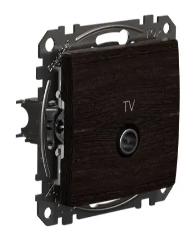 Кінцева TV-розетка 4дБ Schneider Electric Sedna Design & Elements венге SDD181471 - фото №1 Кінцева TV-розетка 4дБ Schneider Electric Sedna Design & Elements венге SDD181471 - фото №1