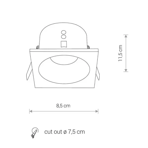 Точковий світильник Nowodvorski 8368 Delta GU10 1x15W IP54 Білий - фото №4