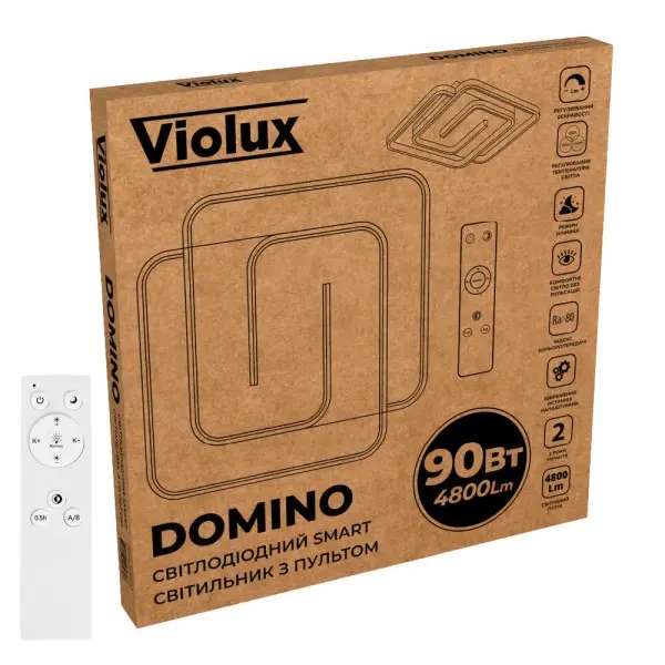 Светильник LED smart DOMINO+пульт квадрат 90W 3000-5000K IP20 ( 220565 ) - фото №5