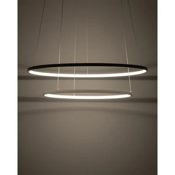 Люстра Nowodvorski Circolo Power 11646 LED 2x67W 3000K 3700Lm IP20 белая - фото №1