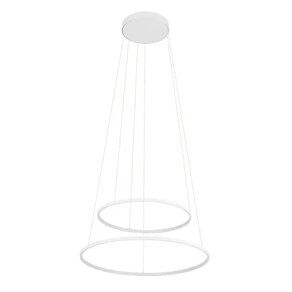 Люстра Nowodvorski Circolo Power 11646 LED 2x67W 3000K 3700Lm IP20 белая - фото №3