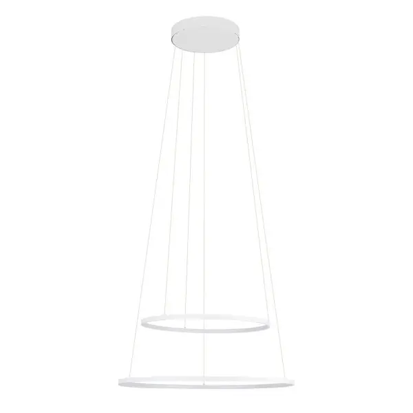 Люстра Nowodvorski Circolo Power 11646 LED 2x67W 3000K 3700Lm IP20 белая - фото №4