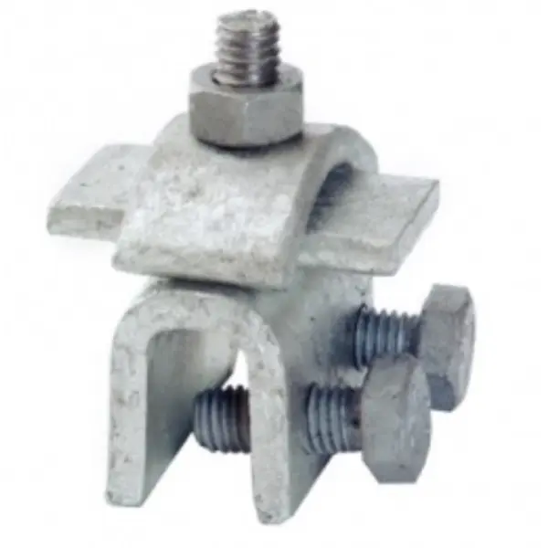 Фальцевий затискач для струмовідвідного провідника DKC ND2001ZC Ø8мм із оцинкованої сталі (з діапазоном затиску 12мм)