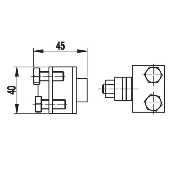 Фальцевий затискач для струмовідвідного провідника DKC ND2001ZC Ø8мм із оцинкованої сталі (з діапазоном затиску 12мм) - фото №2
