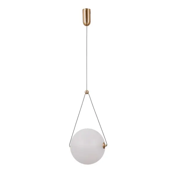 Підвісний світильник, люстра Italux PND-34361-L-HBR-OPAL Rastia LED 1x12W 3000K 1300Lm IP20 золотий