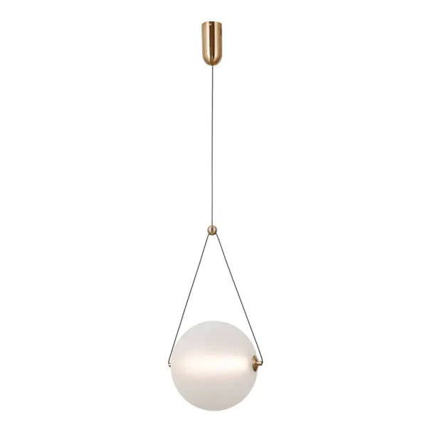 Підвісний світильник, люстра Italux PND-34361-L-HBR-OPAL Rastia LED 1x12W 3000K 1300Lm IP20 золотий - фото №2