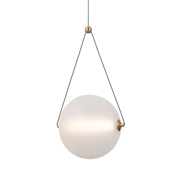 Підвісний світильник, люстра Italux PND-34361-L-HBR-OPAL Rastia LED 1x12W 3000K 1300Lm IP20 золотий - фото №3