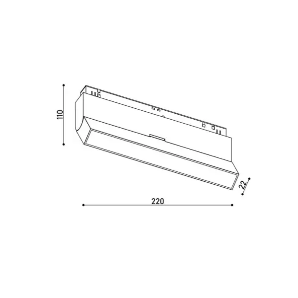 Магнитный трековый светильник Kloodi KDMG-BOOK220 PC 12W 3K BK LED 960Lm IP20 черный - фото №2