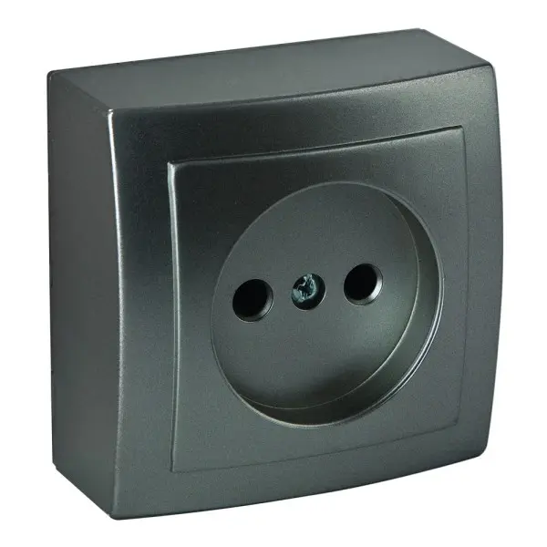 Розетка Nilson Themis антрацит 1-на без заземлення ( 26161015 )