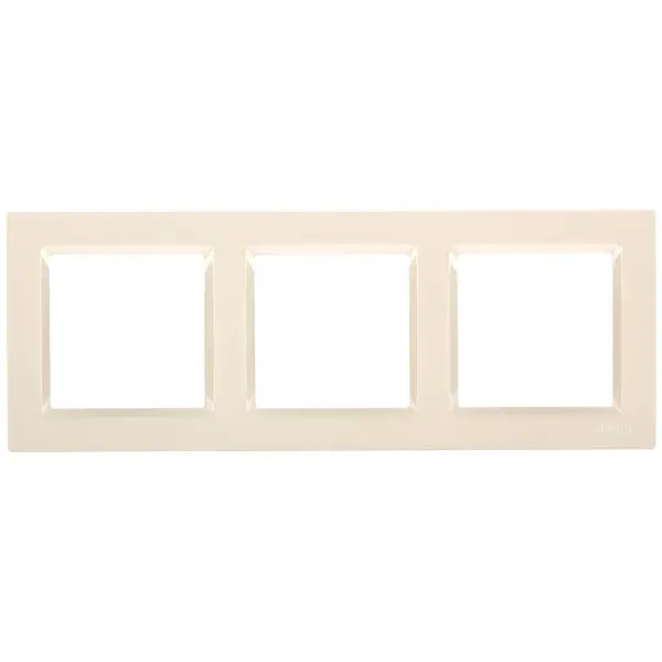Рамка потрійна горизонтальна Simon 10 кремова
