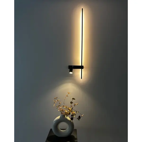 Настінний світильник, бра Nowodvorski 11426 Easy Right LED+GU10 MR11 11+10W 3000K 380Lm IP20 чорний - фото №4 Настінний світильник, бра Nowodvorski 11426 Easy Right LED+GU10 MR11 11+10W 3000K 380Lm IP20 чорний - фото №4