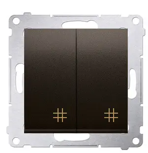 Подвійний перехресний вимикач Kontakt Simon Simon 54 DW7/2.01/46 (бронза)