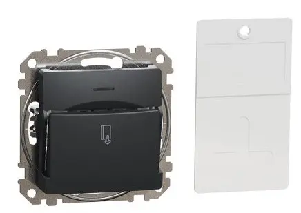 Картковий вимикач Schneider Electric Sedna Design & Elements чорний SDD114121 - фото №1
