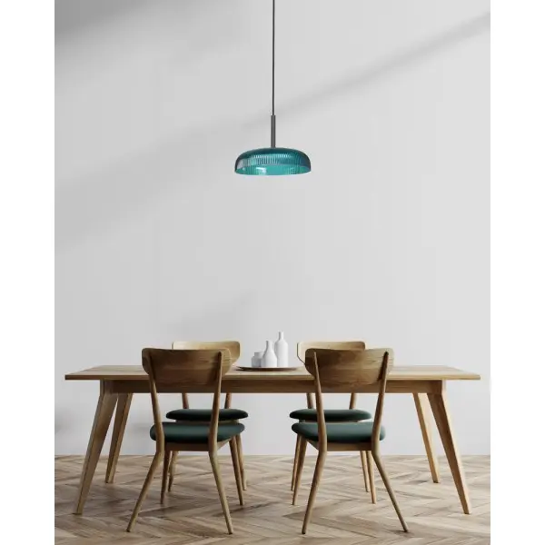 Подвесной светильник, люстра Italux PND-48529-BK-BLU Colle LED 1x12W 3000K 1500Lm IP20 голубой - фото №1