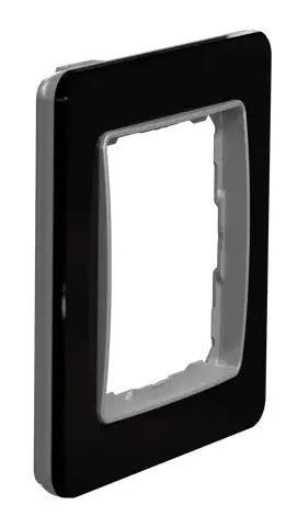 Рамка одинарная Schneider Electric Sedna Elements искусственное черное стекло SDD361801 - фото №1