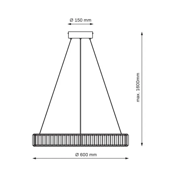 Люстра Goldlux 338259 Cristalia LED 1x29W 4000K 4300Lm IP20 золотая - фото №3
