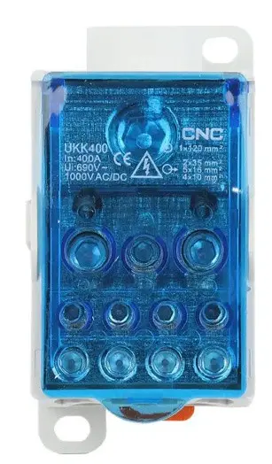 Розподільчий блок CNC FTUKK400 400А 49х95х49мм на DIN-рейку (Б00043070)