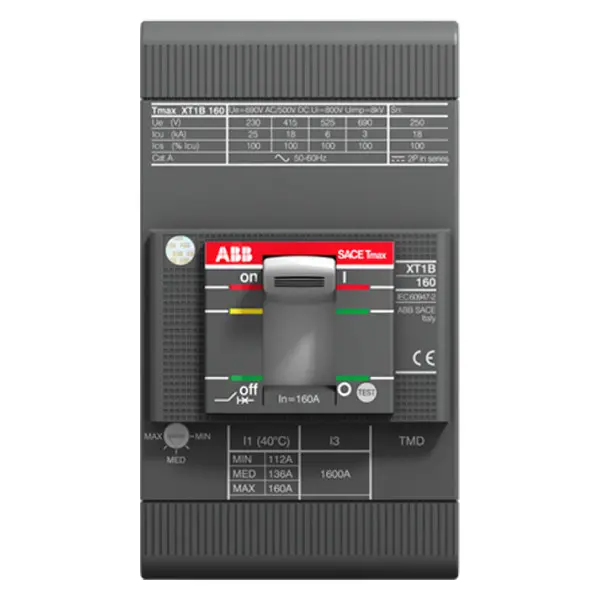 Автомат електричний ABB XT1C 160 TMD 160-1600 3p FF - фото №2