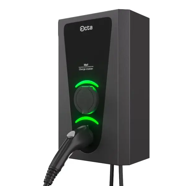 Бытовая зарядная станция Octa Energy W229-S22-C2 Wall на 29кВт (розетка 3ф + Type 2 з кабелем 5м) - фото №3 Бытовая зарядная станция Octa Energy W229-S22-C2 Wall на 29кВт (розетка 3ф + Type 2 з кабелем 5м) - фото №3