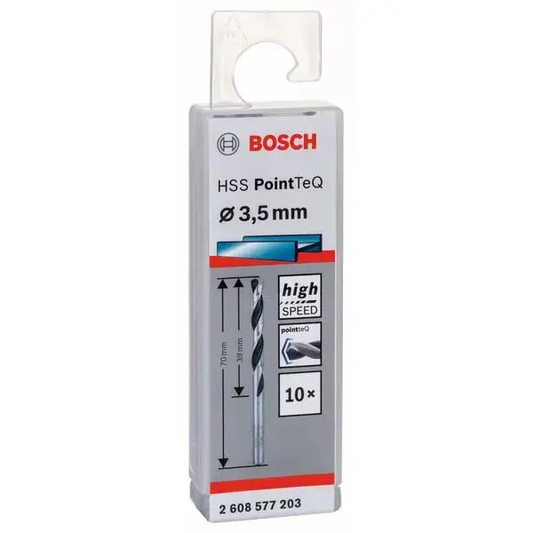 Свердла Bosch 2608577203 PointTeQ Svyerl HSS 3,5мм (10шт) - фото №1
