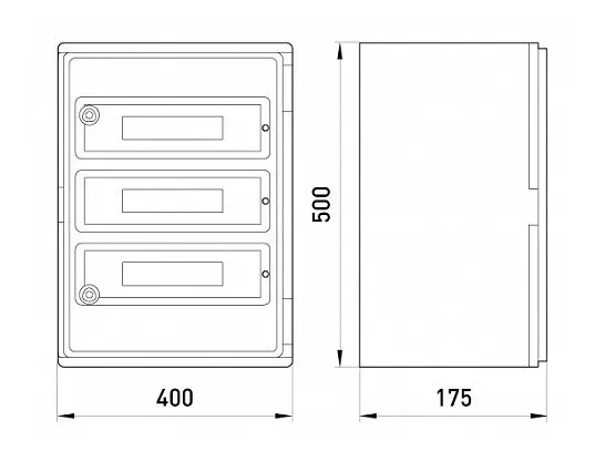 Шафа ударостійка e.plbox.400.500.175.54m.blank E.Next - фото №1