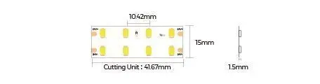 LED лента COLORS 192-2835-24V-IP20 18.9W 2810Lm 6000K 5м (D8192-24V-15mm-W) - фото №1