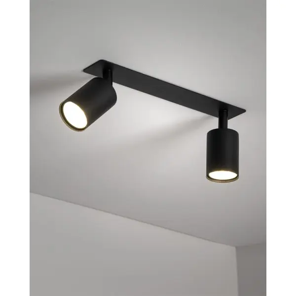 Світильник поворотний, спот TK Lighting 10799 Nex GU10 2x10W IP20 чорний - фото №1