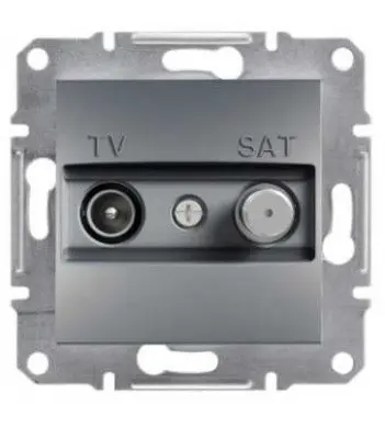 Розетка TV-SAT індивід.1dB без рамки сталь Asfora, EPH3400462 Розетка TV-SAT індивід.1dB без рамки сталь Asfora, EPH3400462