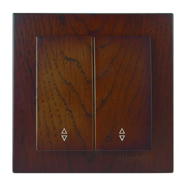 Выключатель Nilson Touran орех 2кл проходной ( 24271009 )