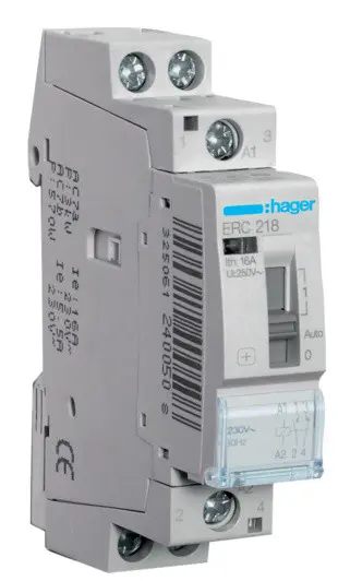 Реле Hager ERC218, 1НО+1НЗ, 230 В Реле Hager ERC218, 1НО+1НЗ, 230 В