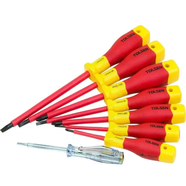 Набір діелектричних викруток Tolsen (V32408) VDE (8шт) Premium - фото №2