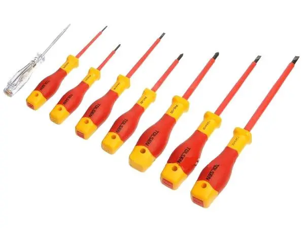 Набір діелектричних викруток Tolsen (V32408) VDE (8шт) Premium - фото №4
