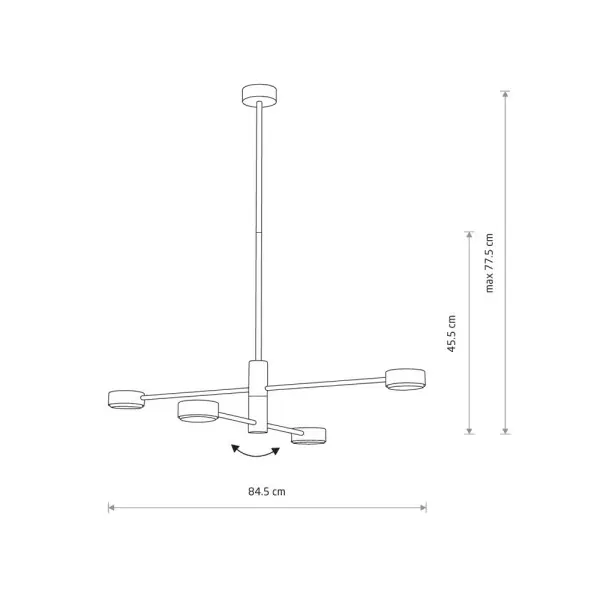 Люстра Nowodvorski 7941 Orbit GX53 4x12W IP20 біла - фото №2