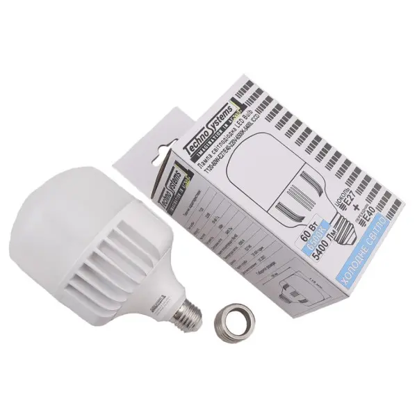 Светодиодная лампа TNSy LED ElectroGurt-T160-60W-E27-E40-220V-6500K-5400L Alum ICCD (TNSy5000511) - фото №1
