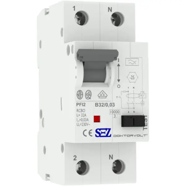 Диф автомат SEZ PFI2 B 32A/0,03A (PFI2В_32A/0,03A)