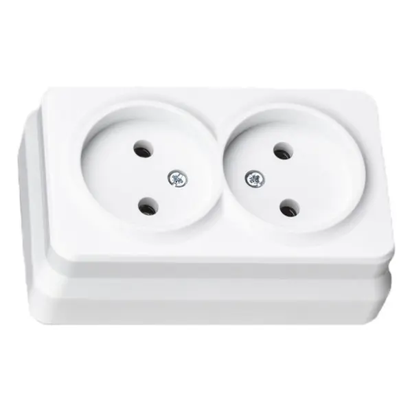 Розетка двойная без з/к Gunsan Misya