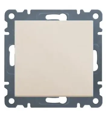 Вимикач 1-клавішний однотактний, WL0111 Lumina-2, кремовий, Hager