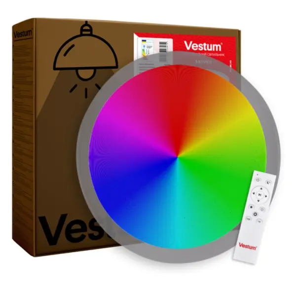 Світильник Vestum SATURN зоряне небо 76Вт 530x65мм 3000К-6500К RGB