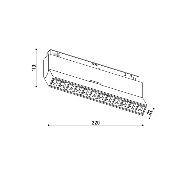 Магнітний трековий світильник Kloodi KDMG-BOOK220 DL 12W 4K BK LED 960Lm IP20 чорний - фото №3 Магнітний трековий світильник Kloodi KDMG-BOOK220 DL 12W 4K BK LED 960Lm IP20 чорний - фото №3