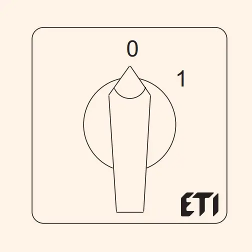 Кулачковый переключатель ETI 004773012 CS 40 91 U (2p «0-1» 40A) - фото №1