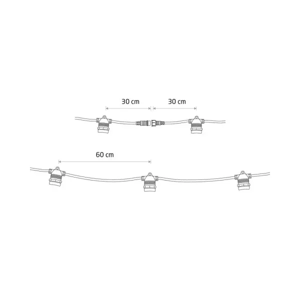 Гирлянда Nowodvorski 7872 Festoon Lights E27 15x15W IP65 черный - фото №4 Гирлянда Nowodvorski 7872 Festoon Lights E27 15x15W IP65 черный - фото №4