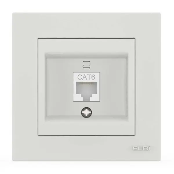 Розетка EL-BI VEGA білий мат комп'ютерна 1-на CAT6 RJ45 ( 510-016200-247 ) Розетка EL-BI VEGA білий мат комп'ютерна 1-на CAT6 RJ45 ( 510-016200-247 )