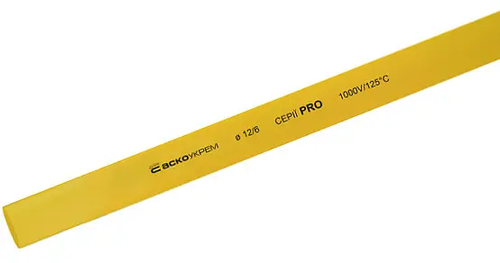 Желтая термоусадочная трубка Аско-Укрем PRO Ø 12,0/6,0 (A0150040525) Желтая термоусадочная трубка Аско-Укрем PRO Ø 12,0/6,0 (A0150040525)