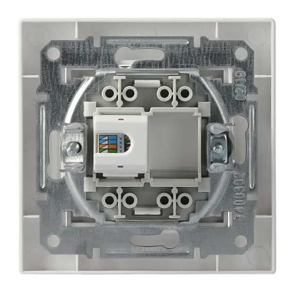 Розетка компьютерная одинарная RJ45 кат.5е UTP белая Asfora, EPH4300121 - фото №4