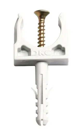 Забивной держатель с защелкой и дюбелем DKC 51320 Ø20мм