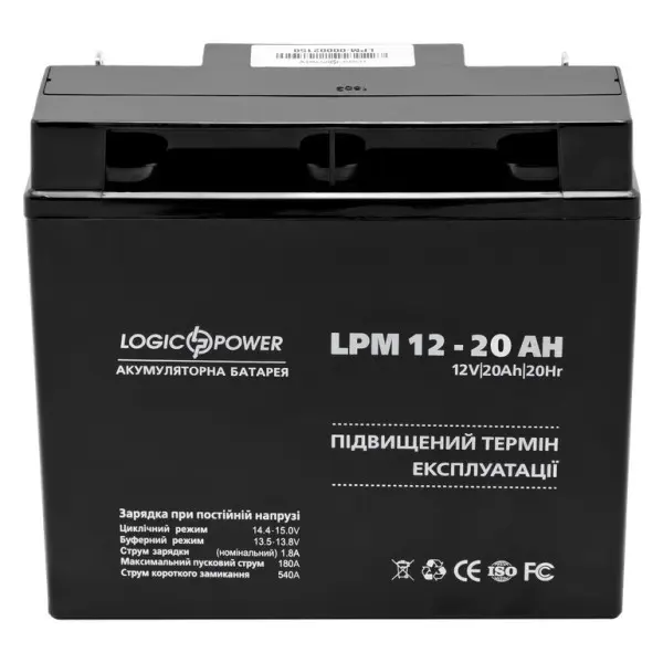 Аккумулятор AGM PM 12 - 20 AH - фото №1 Аккумулятор AGM PM 12 - 20 AH - фото №1