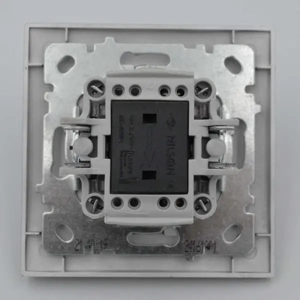 Вимикач Nilson Touran горіх 2кл з підсвіткою ( 24271004 ) - фото №1