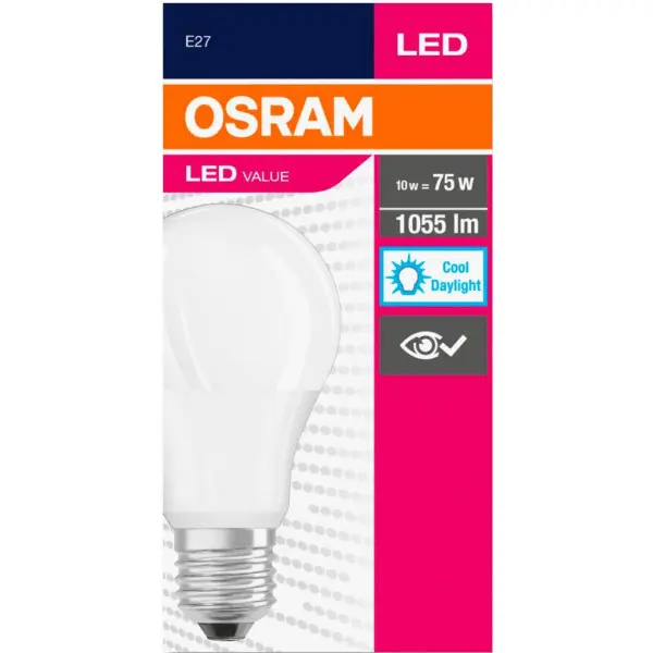 Светодиодная лампа Osram 4052899971035 VALUE A75 10Вт 1055Лм 6500К E27 - фото №3 Светодиодная лампа Osram 4052899971035 VALUE A75 10Вт 1055Лм 6500К E27 - фото №3