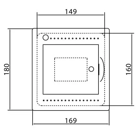 Щит вбудований DKC Ram Base 4 модуля з дверцятами RAL9016 - фото №1