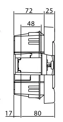 Щит вбудований DKC Ram Base 4 модуля з дверцятами RAL9016 - фото №2